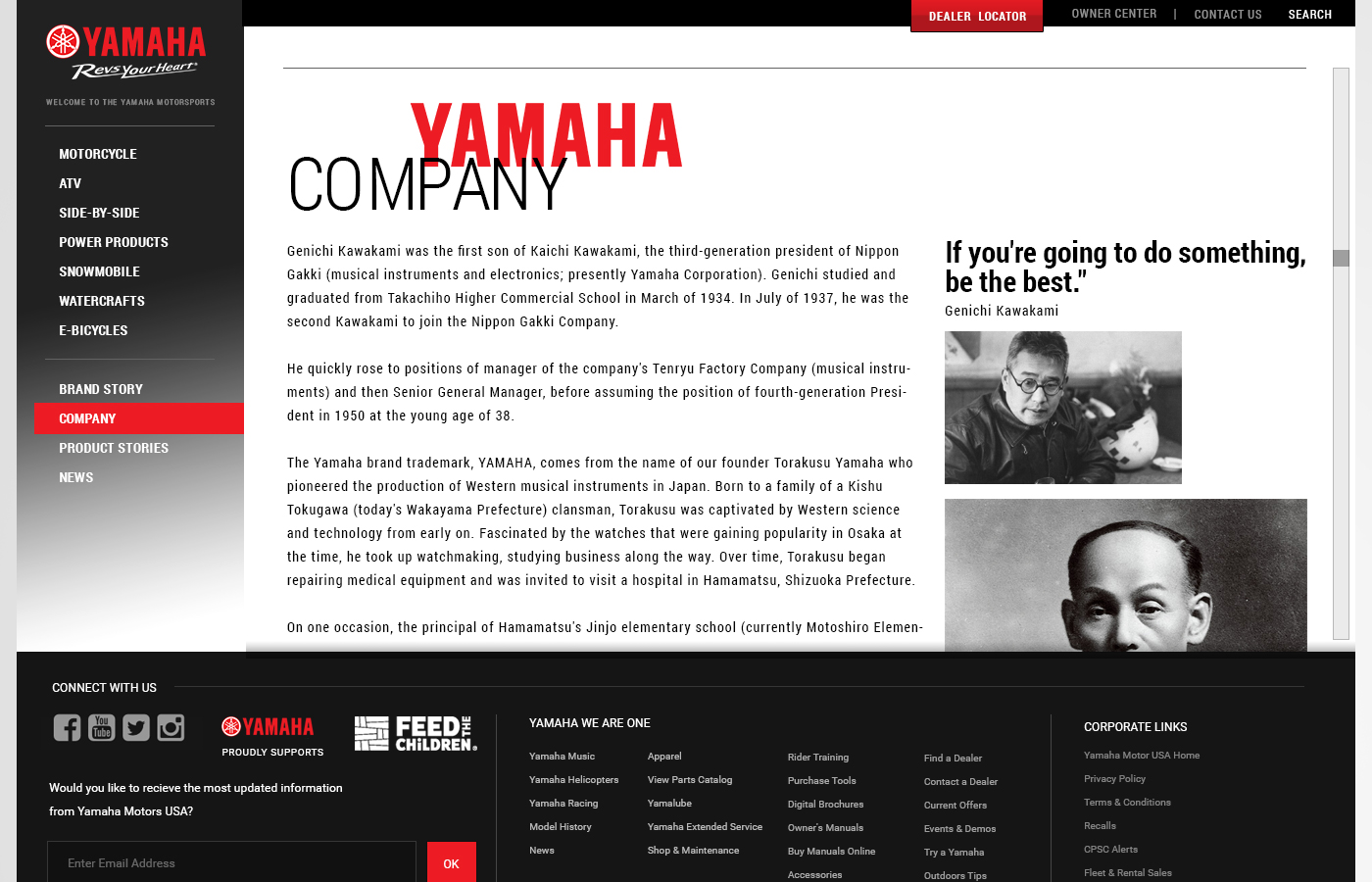 Company history page